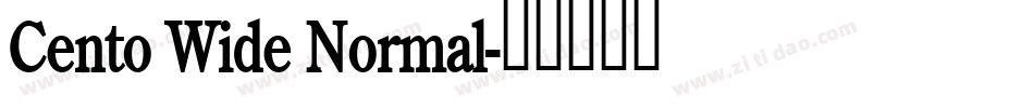 Cento Wide Normal字体转换